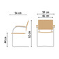 Bolero Stackable Cantilever Chair, Mesh